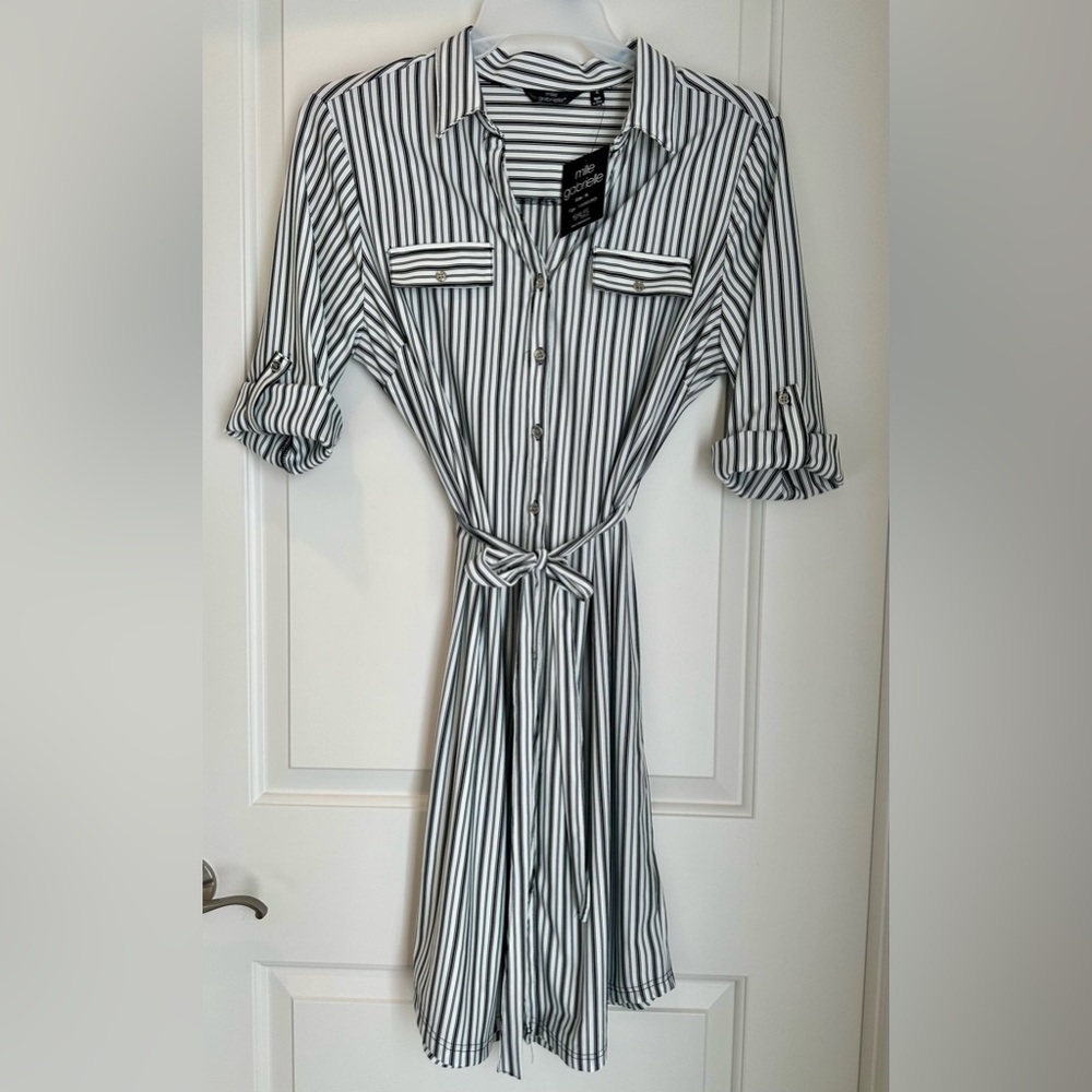 NWT Mlle Gabrielle Belted Dress